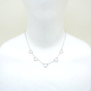 TIFFANY Co Open Heart Necklace Motifs Elsa Peretti Sterling Silver